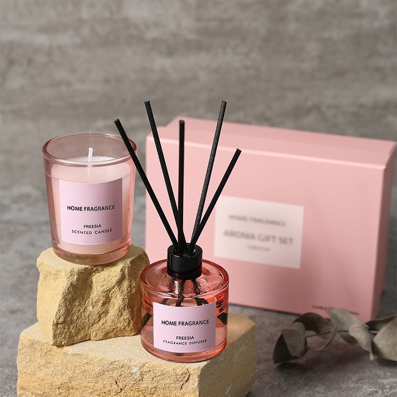 Scented Candle Set - Premium Reed Diffuser and Candle Gift