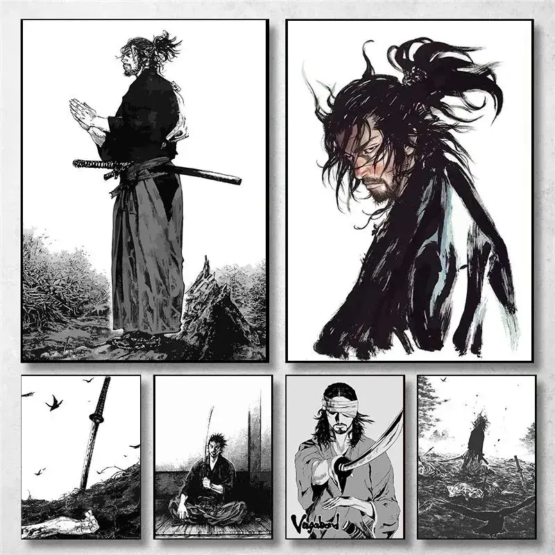 Home Decor Essentials - Vintage Japanese Anime Wall Art Miyamoto