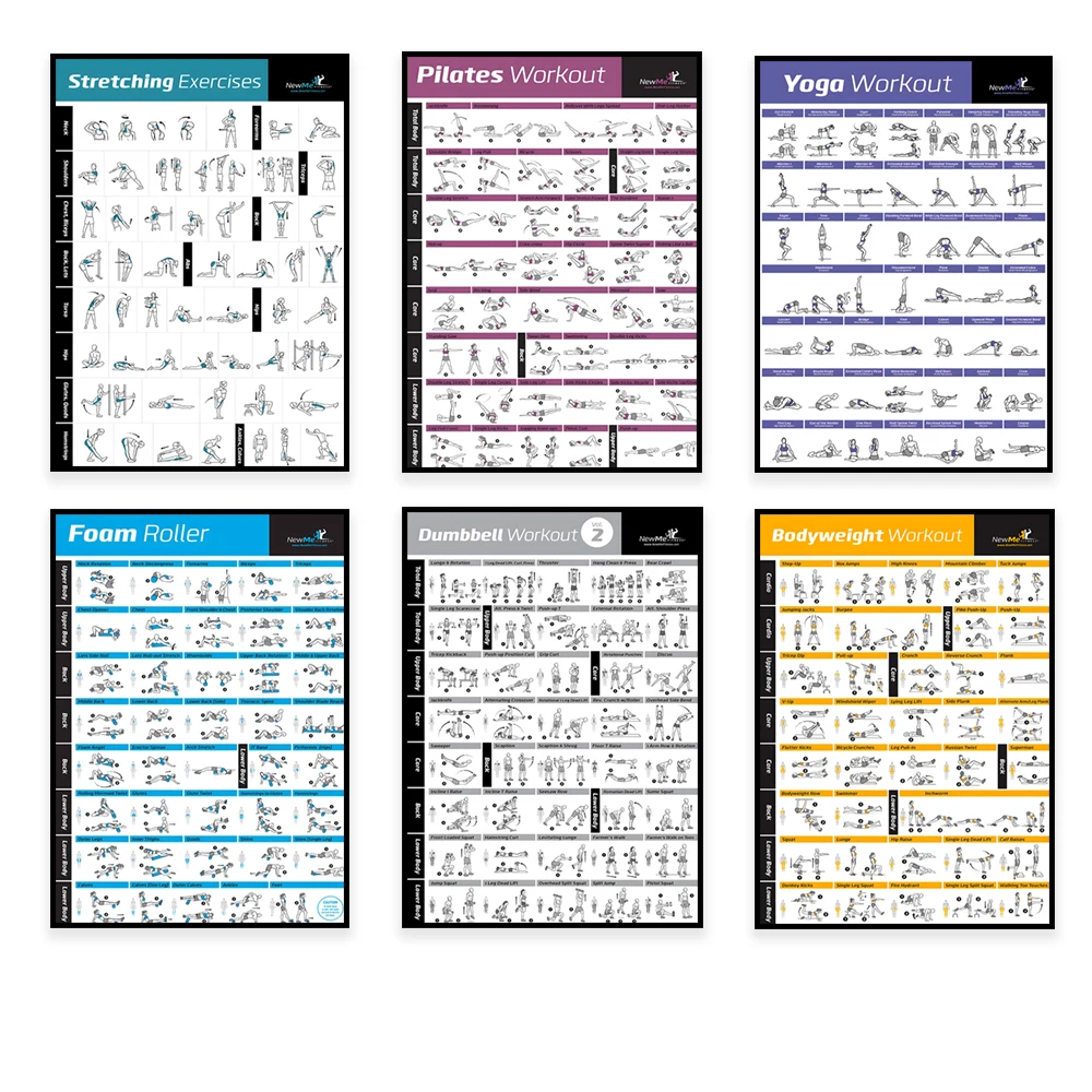 Home Decor Essentials - Body Exercise Training Chart Workout Home