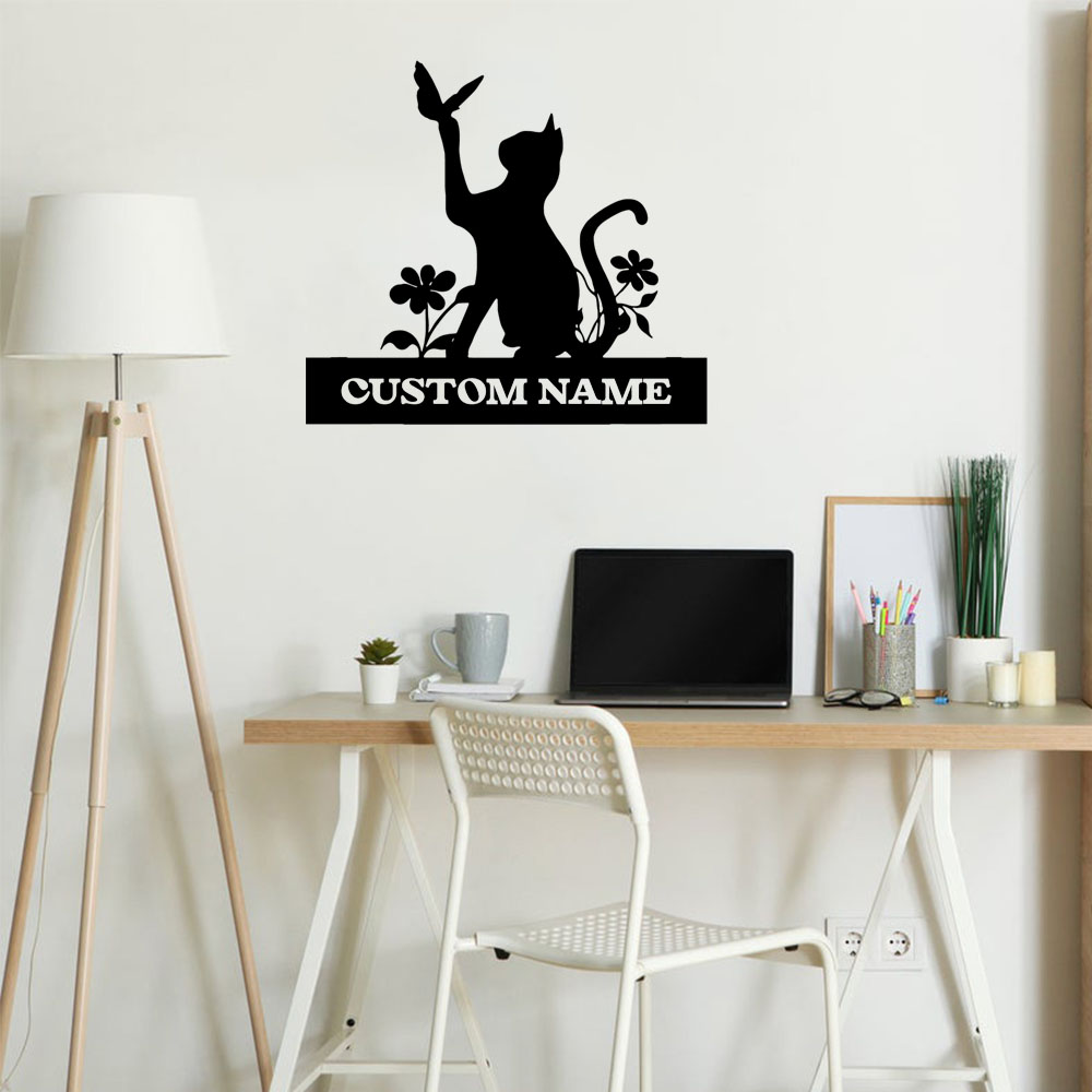 Home Decor Cat - 1PC Creative Cat Customized Text Diy