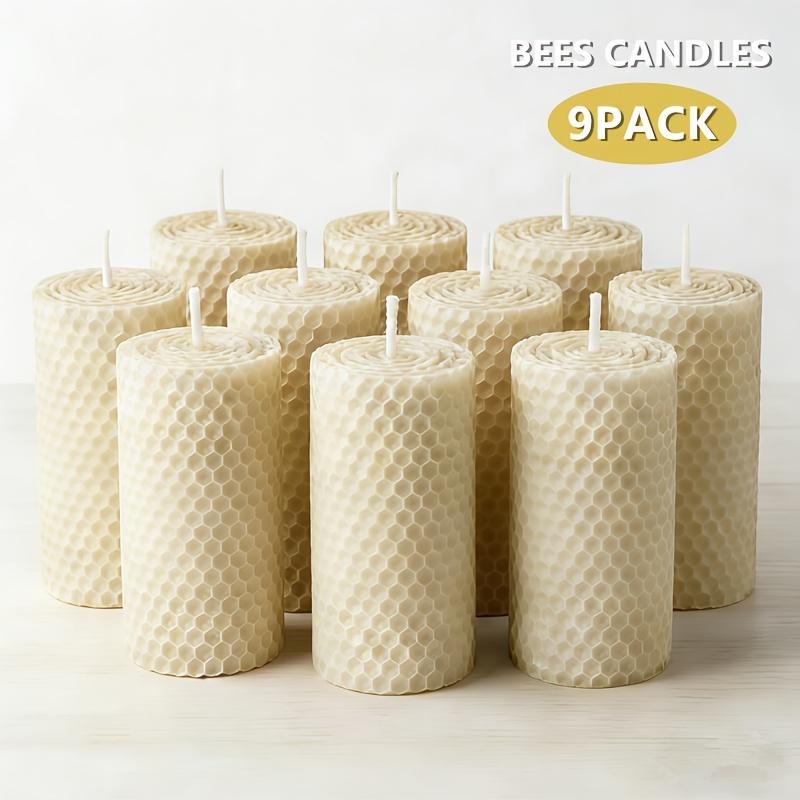 Home Decor Essentials - 9-piece set of handmade rolled beeswax