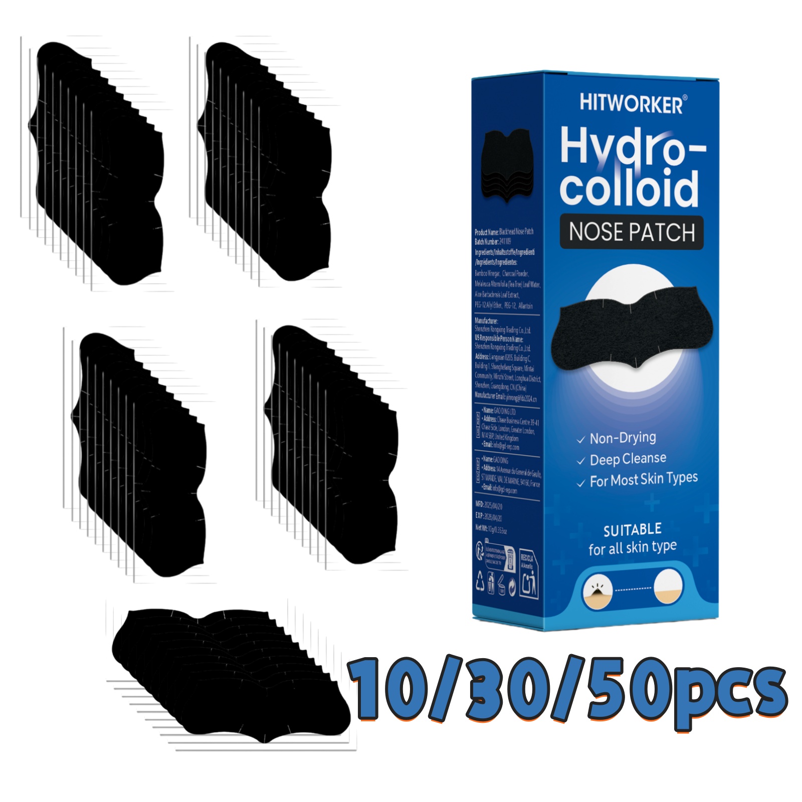 Led Strip Lights - 10/30/50-Piece Pore Cleansing Nose Strips |