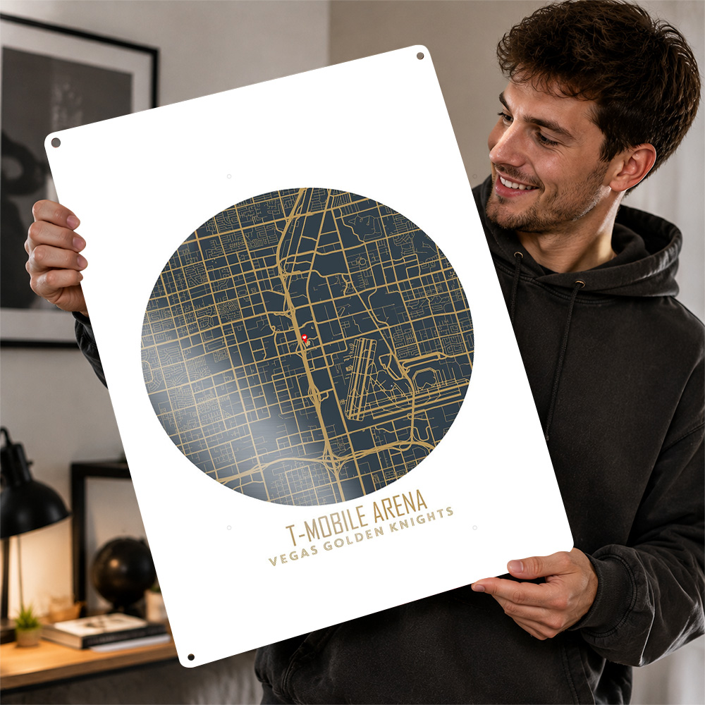 Home Decor Mobile Game - T Mobile Arena Map Poster Venue