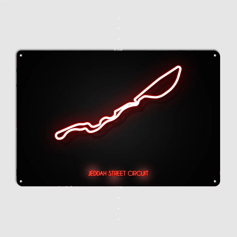 Jeddah Street Circuit Poster M - Home Decor Jeddah 评论和价格