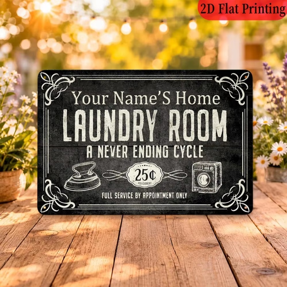 Custom Name Laundry Sign, Endl - Home Decor Kitchen 评论和价格