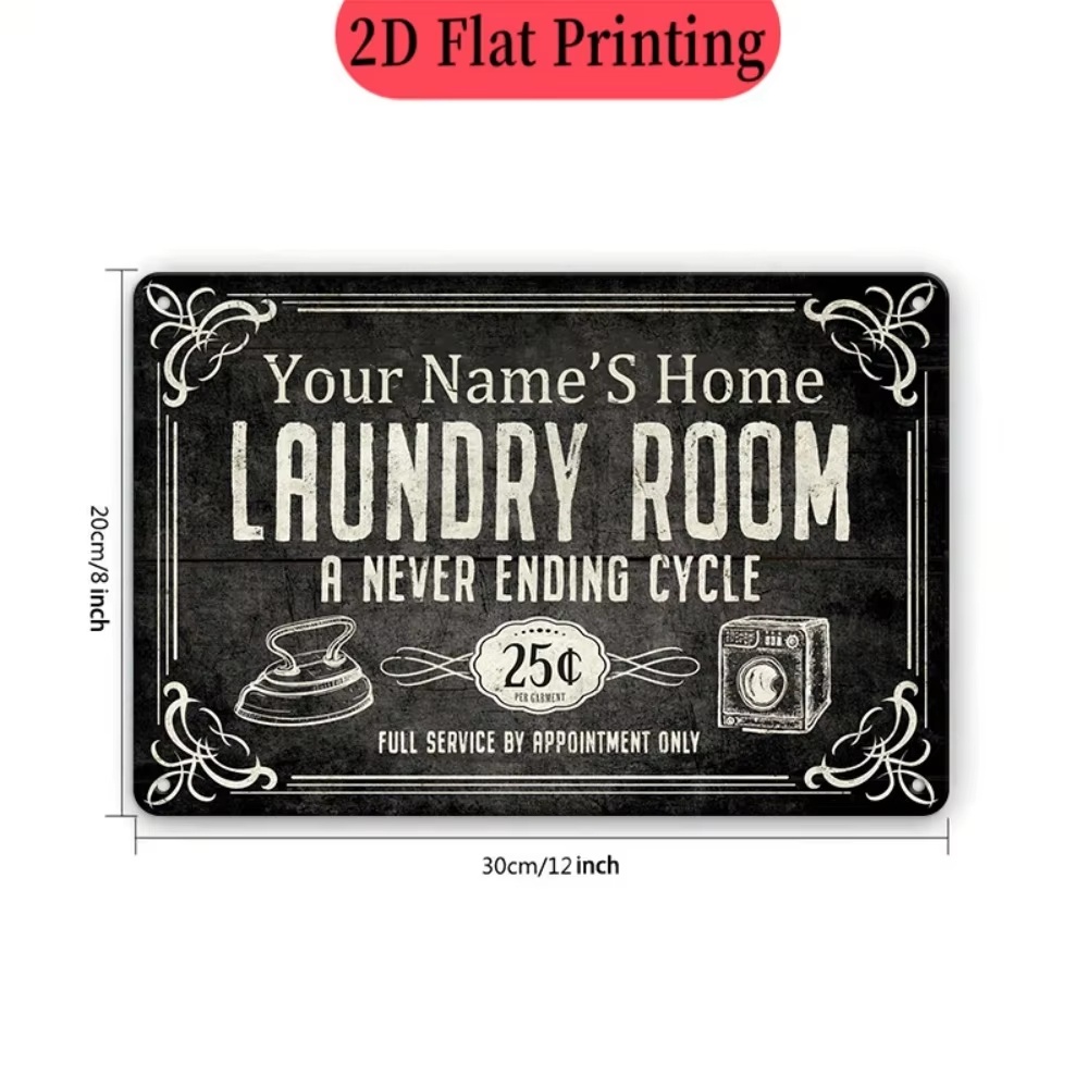Custom Name Laundry Sign, Endl - Home Decor Kitchen 评论和价格