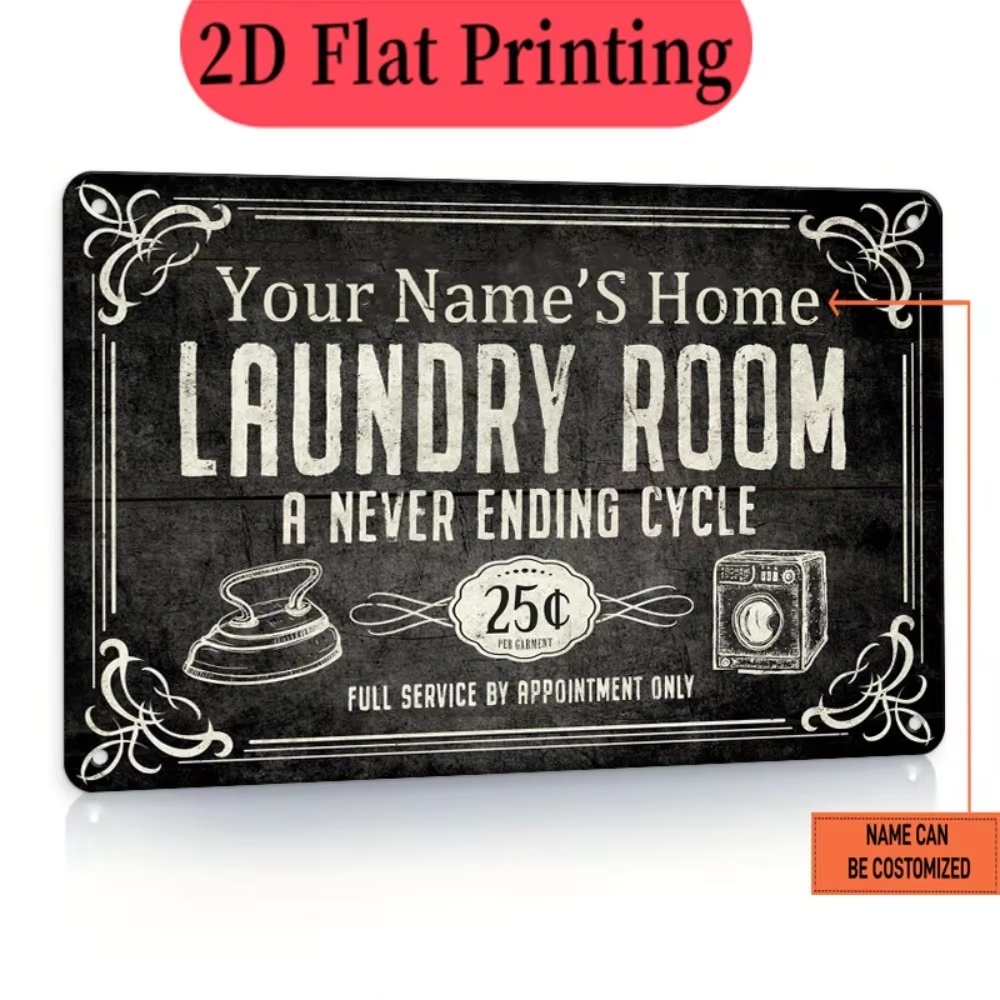 Custom Name Laundry Sign, Endl - Home Decor Kitchen 评论和价格