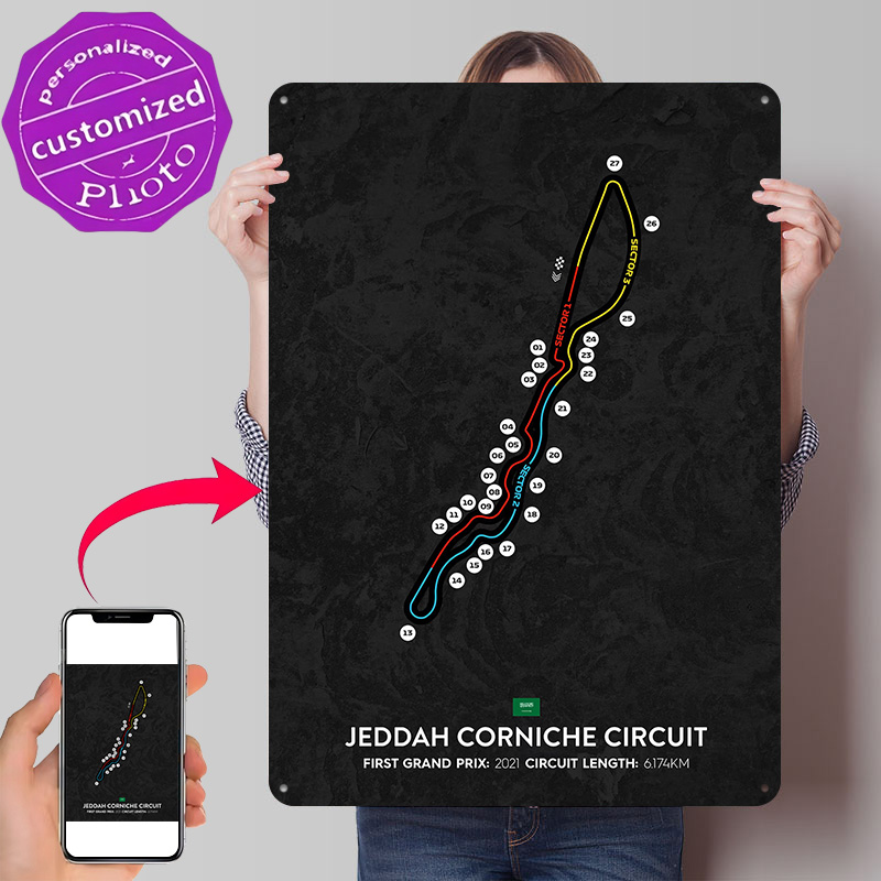 Jeddah Circuit 3D Printed Text - Home Decor Jeddah 评论和价格