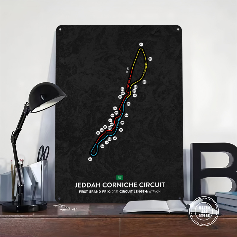 Jeddah Circuit 3D Printed Text - Home Decor Jeddah 评论和价格