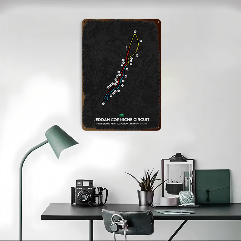 Jeddah Circuit 3D Printed Text - Home Decor Jeddah 评论和价格