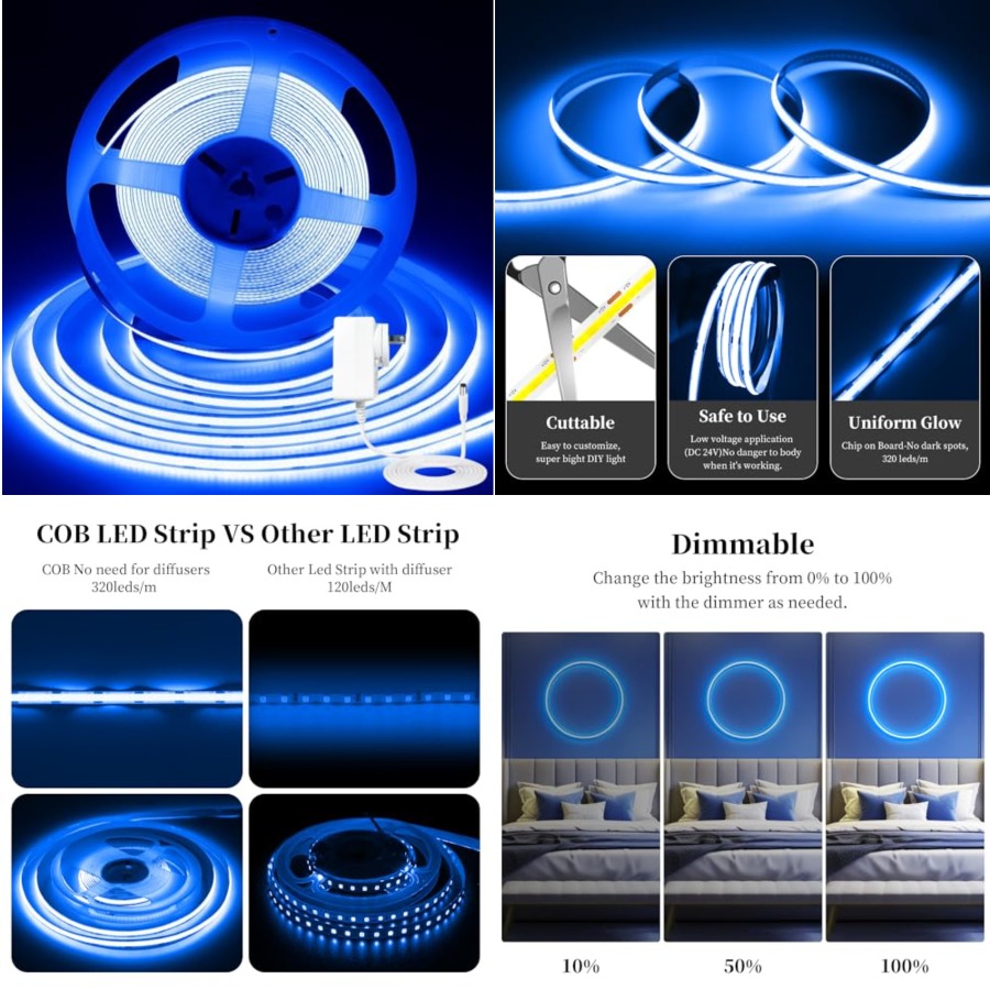 32.8ft/10M COB LED Light Strip - Led Strip Lights 评论和价格