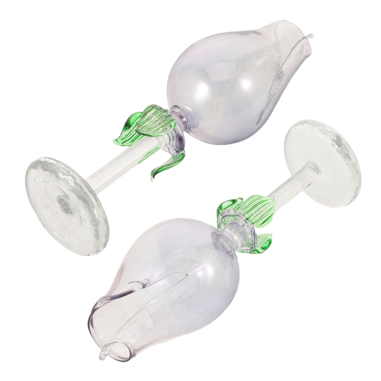 2Pcs Flower Shaped Glass Essen - Home Decor Essentials 评论和价格