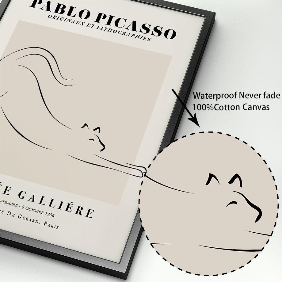 Picasso Line Cat Pigeon Girl A - Home Decor Exhibition 评论和价格