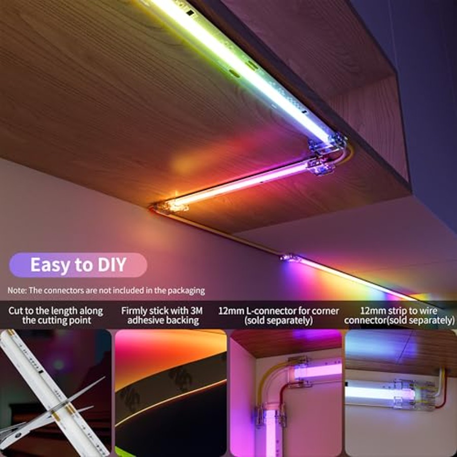 RGB Smart IC COB LED Strip Lig - Led Strip Lights 评论和价格