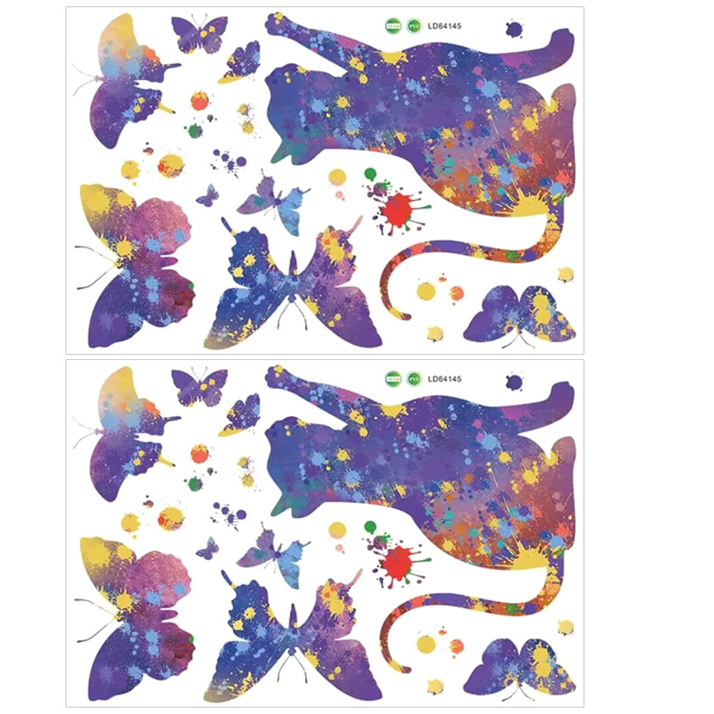 2 Sheets Cat Decal for Wall Bu - Home Decor Cat 评论和价格