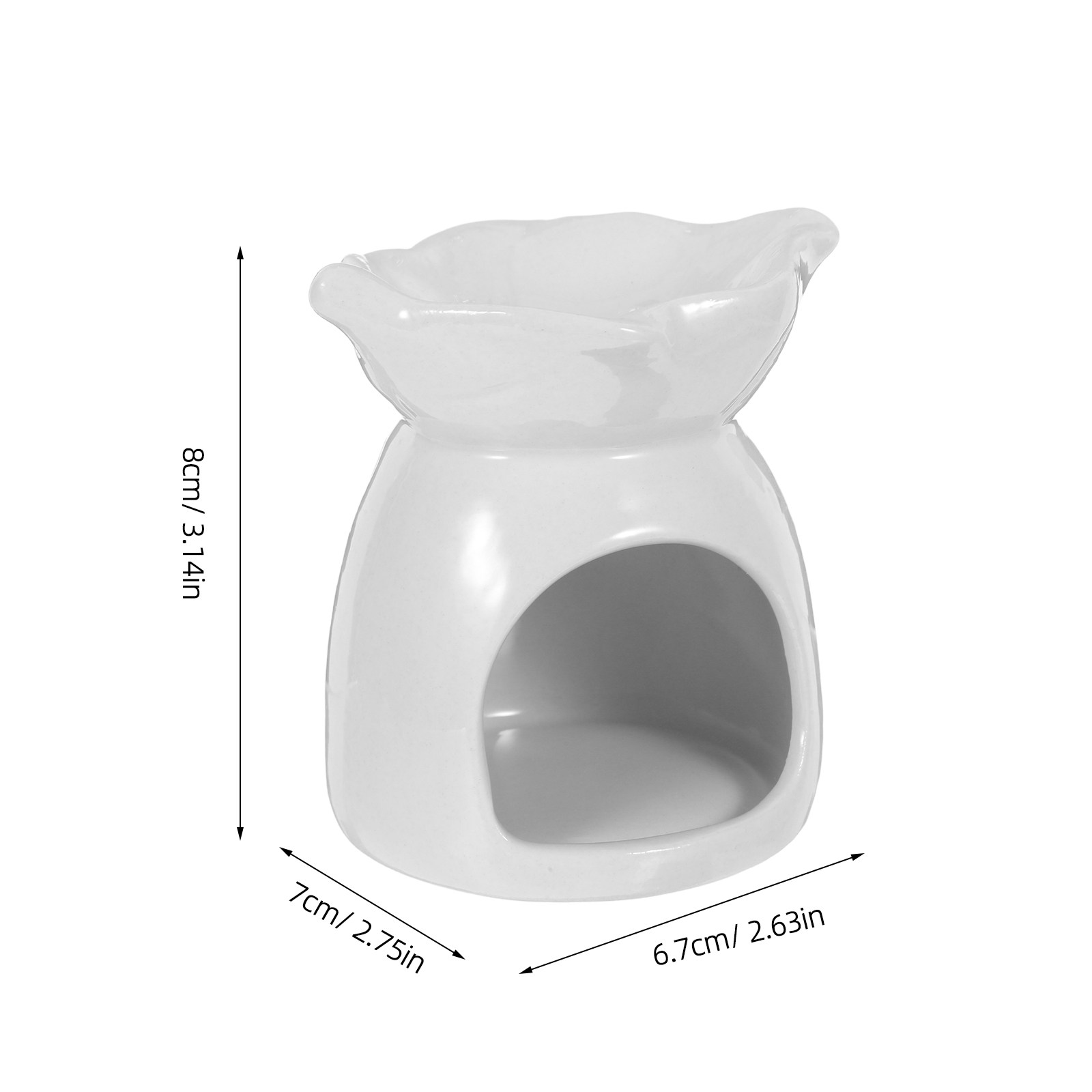 Ceramic Holder Elegant Leaf-Sh - Home Decor Essentials 评论和价格