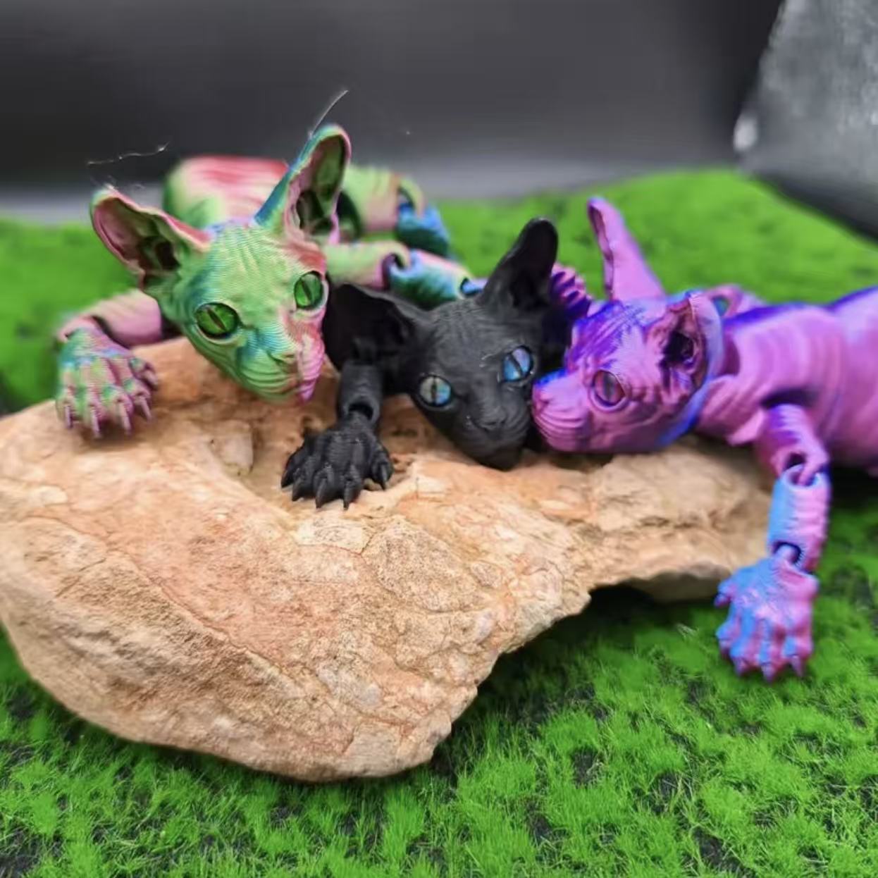 1pc 3D Printed Sphynx Cat Figu - Home Decor Cat 评论和价格