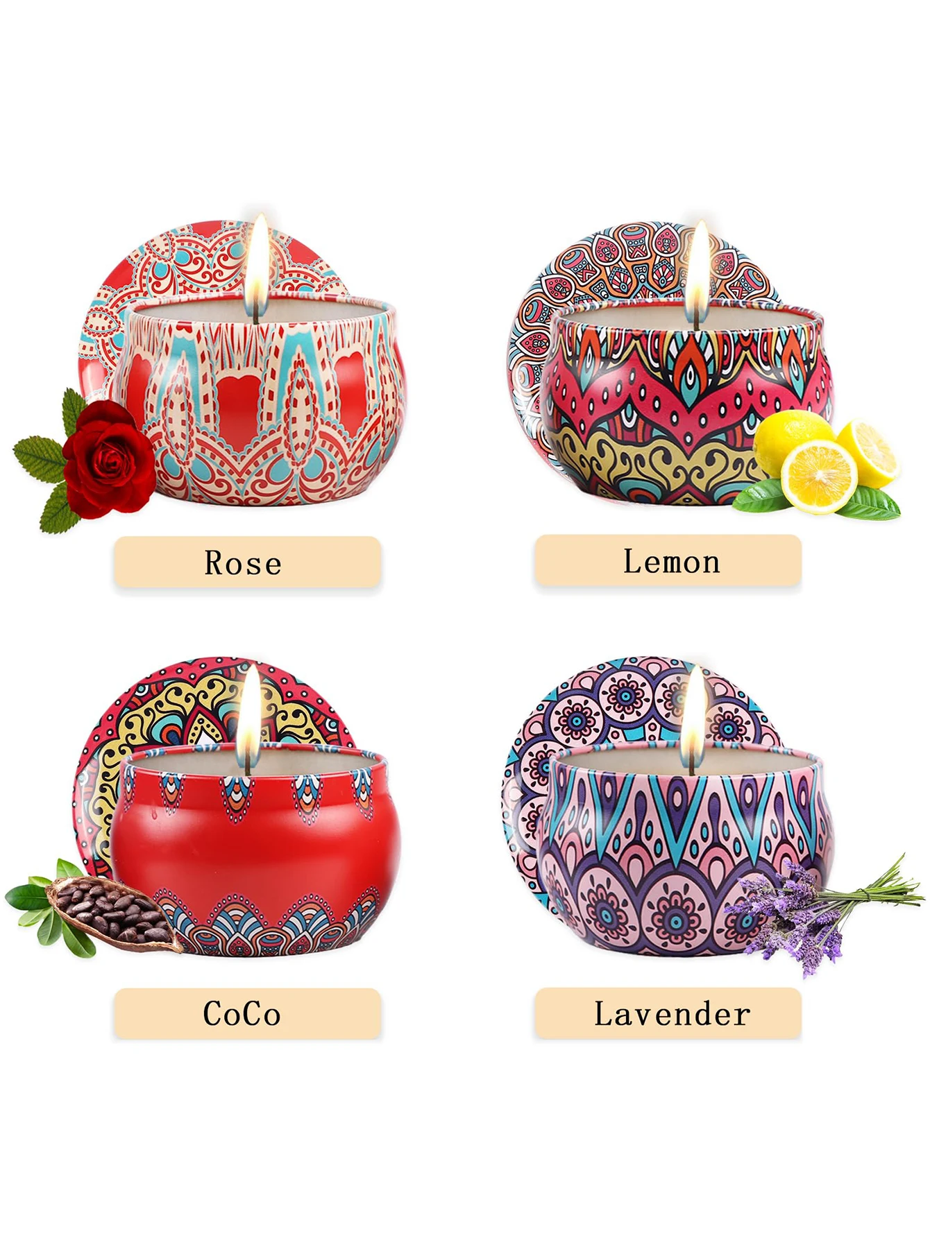 4pcs/set, Scented Candles Gift - Scented Candle Set 评论和价格