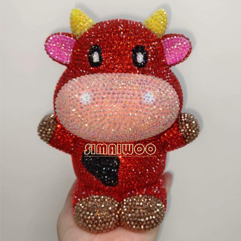 DIY Rhinestone Art Cow Doll To - Home Decor Exhibition 评论和价格