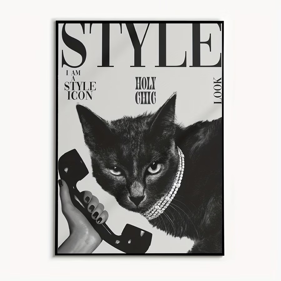 Retro Black Cat Making And Rec - Home Decor Cat 评论和价格