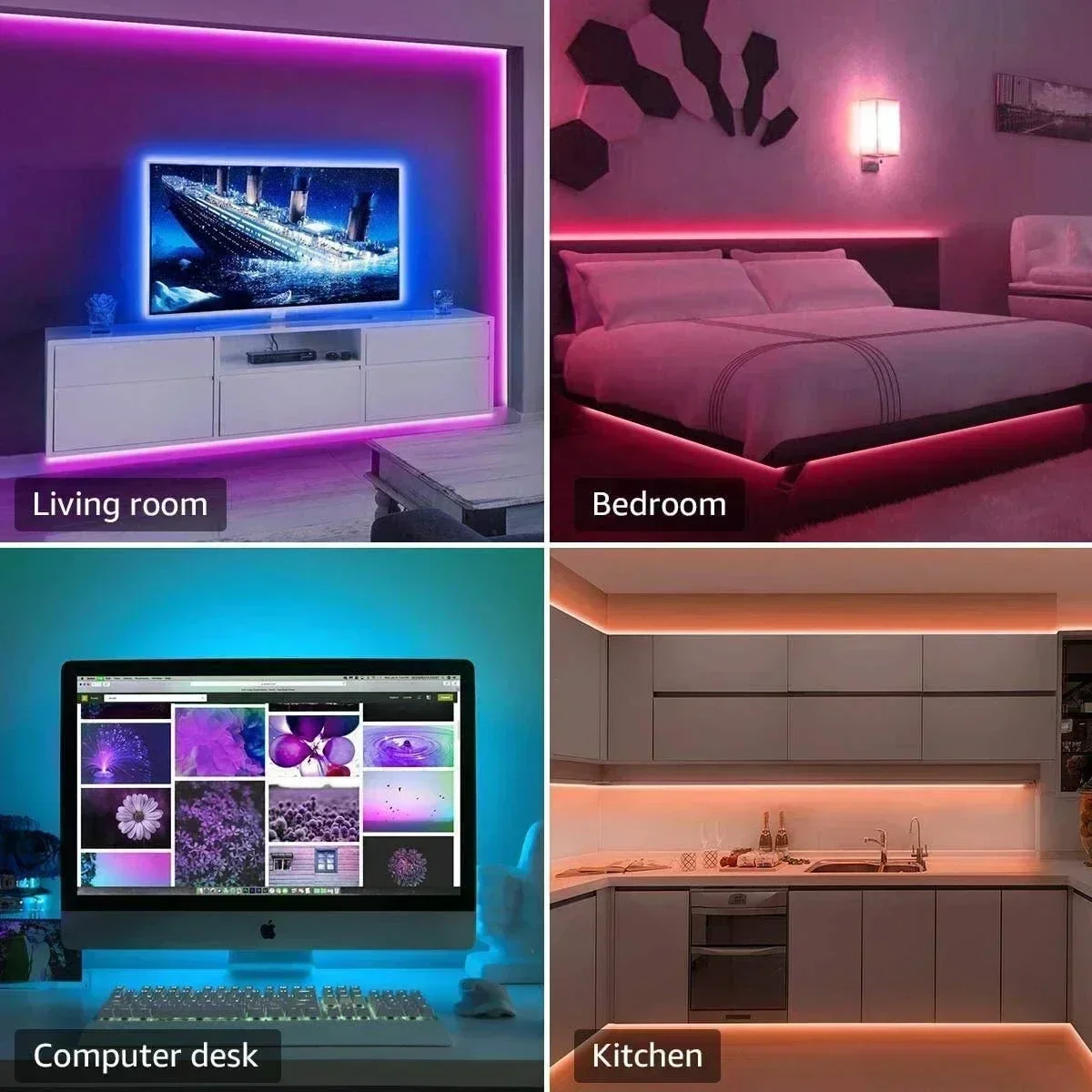 Smart RGB LED Gaming Light Str - Led Strip Lights 评论和价格