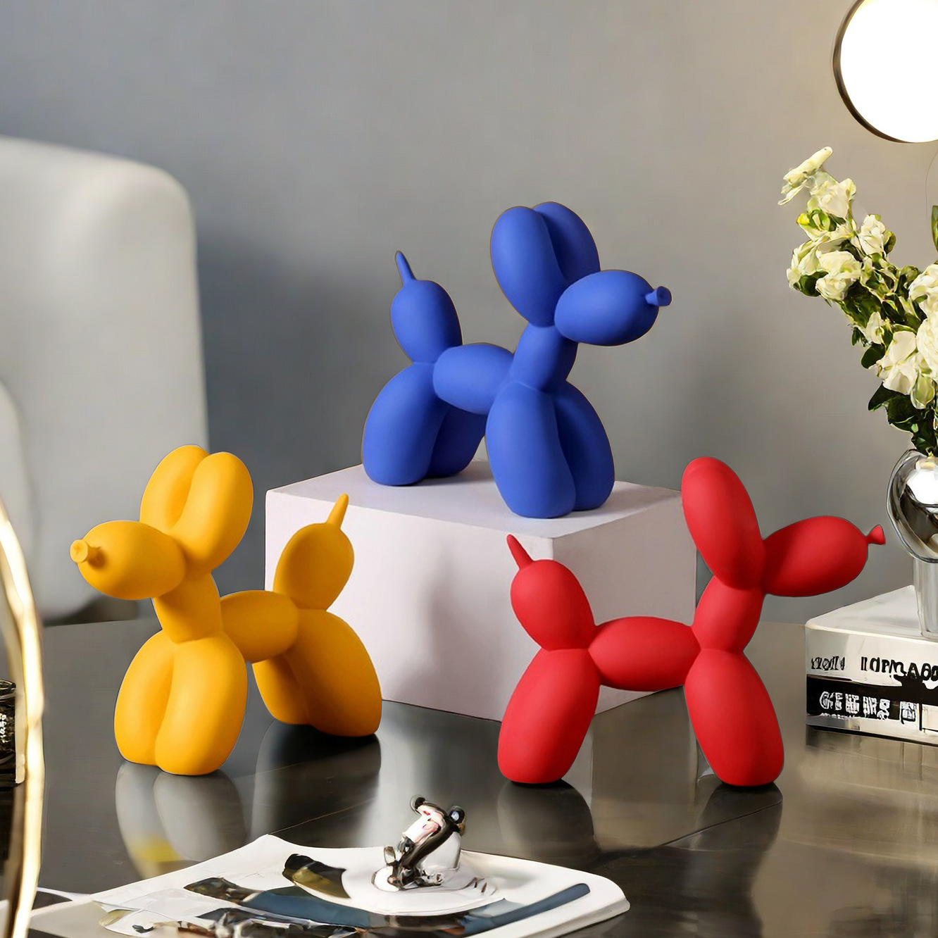 Solid Color Balloon Dog Statue - Home Decor Exhibition 评论和价格