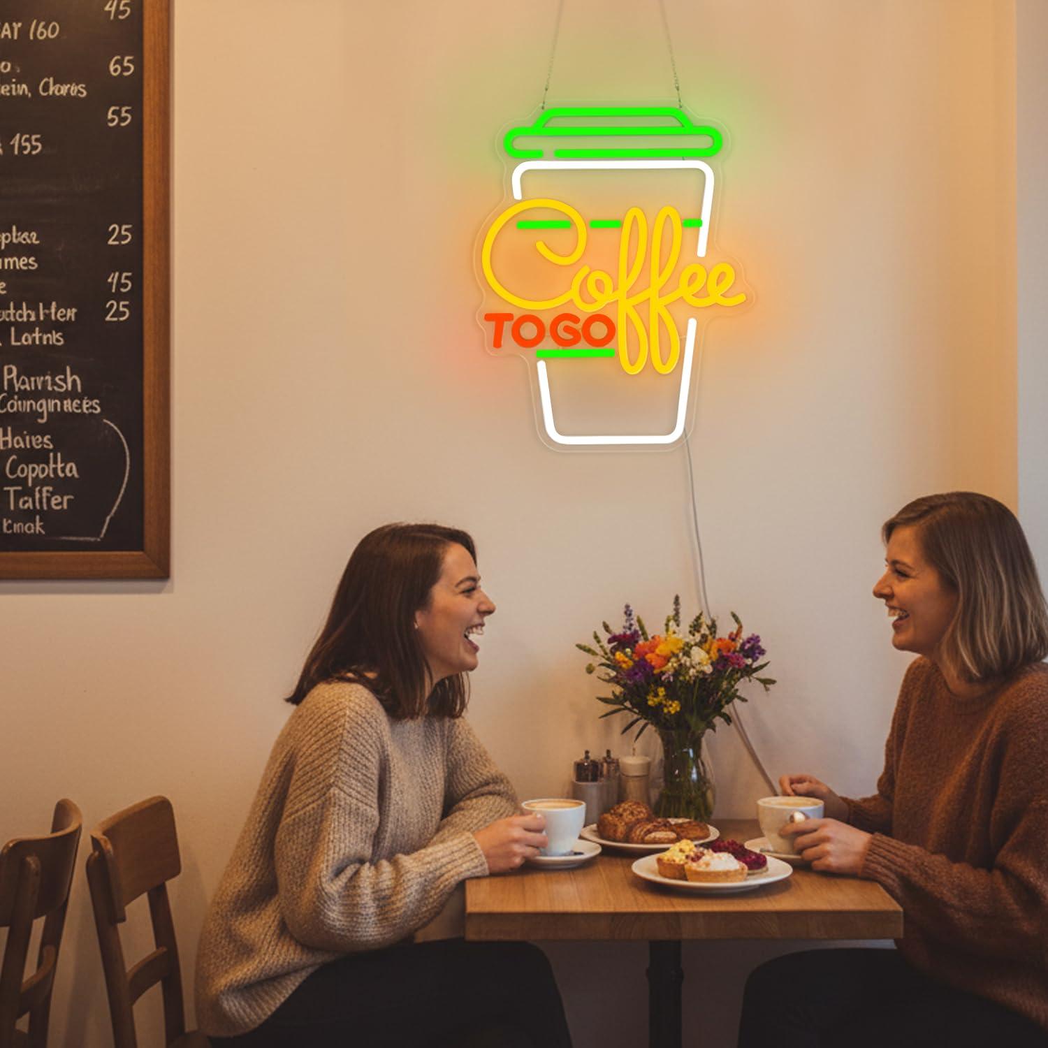 Coffee Neon Sign USB Dimmable  - Home Decor Kitchen 评论和价格