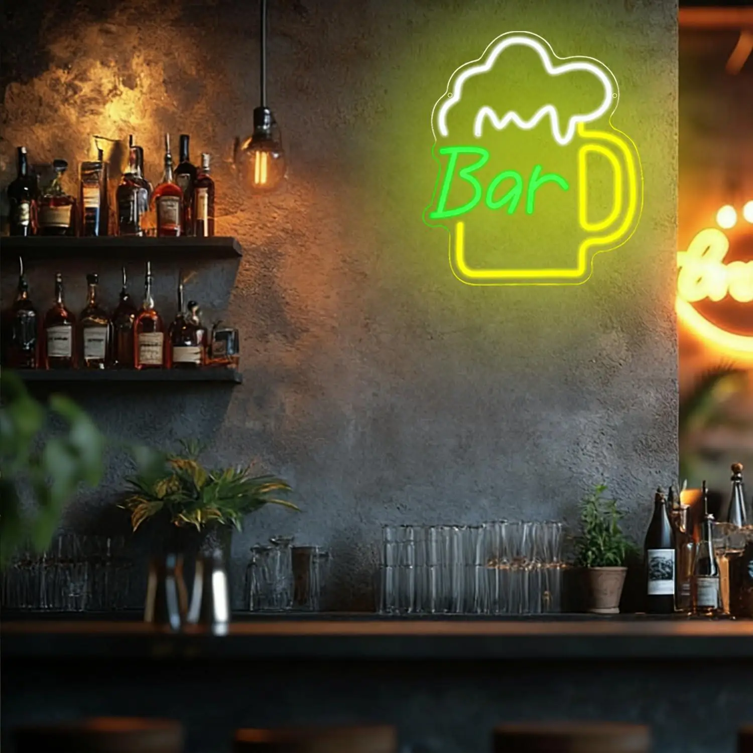 Beer Bar Neon Sign USB Dimmabl - Home Decor Kitchen 评论和价格