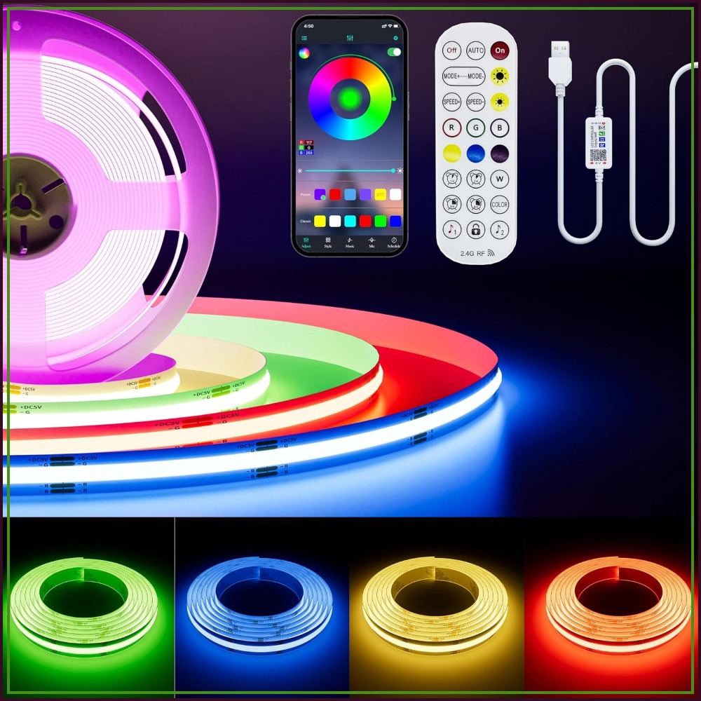 5V USB COB RGB LED Strip Light - Led Strip Lights 评论和价格