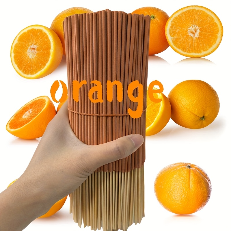 Natural Orange Incense Sticks  - Scented Candle Set 评论和价格