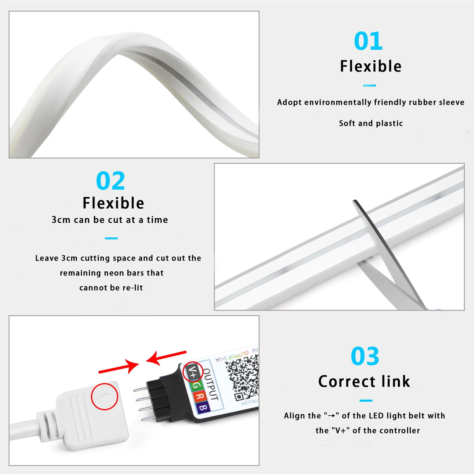 1-5m RGB LED Neon Strip Light  - Led Strip Lights 评论和价格